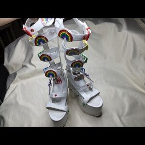 YRU Rainbow Nightcall Hi Platform Shoes - 5
